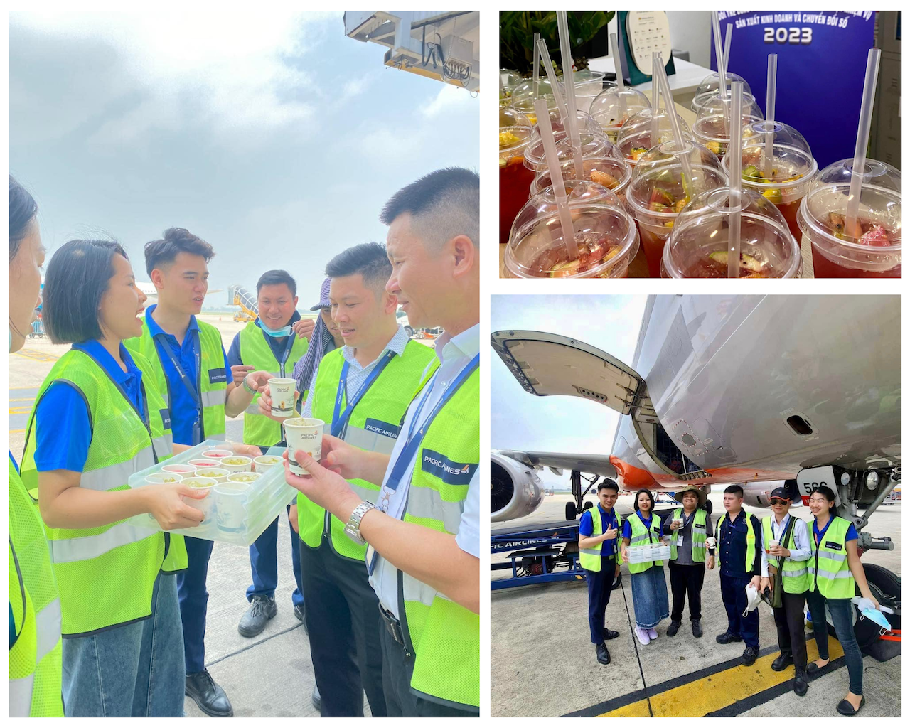 Công đoàn cơ sở PA thăm hỏi NLĐ làm việc trong thời tiết nắng nóng