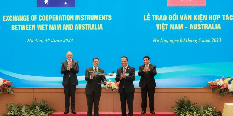 Thủ tướng Việt Nam và Úc chứng kiến VNA công bố khai trương đường bay thẳng Hà Nội – Melbourne