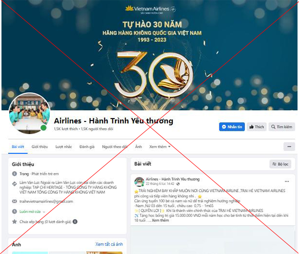 Cảnh giác trại hè hướng nghiệp hàng không giả mạo