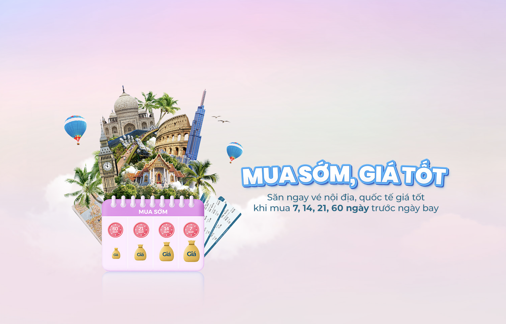 Mua sớm giá tốt cùng Vietnam Airlines