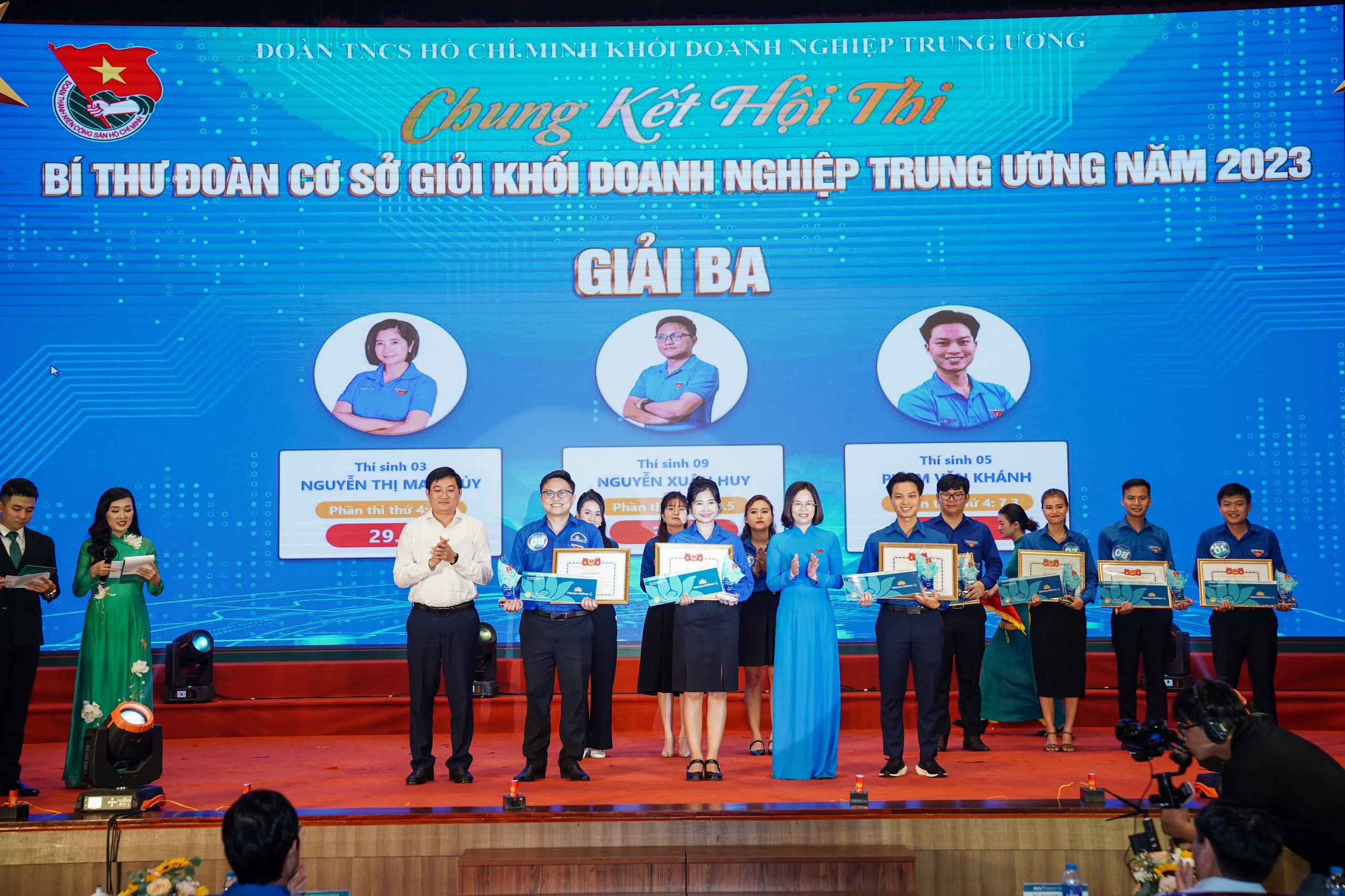 Đại diện Đoàn VNA đạt giải Ba Hội thi Bí thư Đoàn cơ sở giỏi Khối DNTW năm 2023