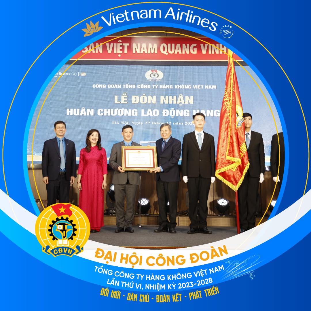 Thay khung avatar facebook chào mừng Đại hội Công đoàn TCT HKVN lần thứ VI, nhiệm kỳ 2023 – 2028