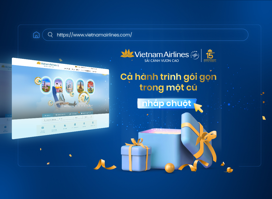 Website Vietnam Airlines 15 năm – Xây đắp hành trình trải nghiệm tròn vẹn