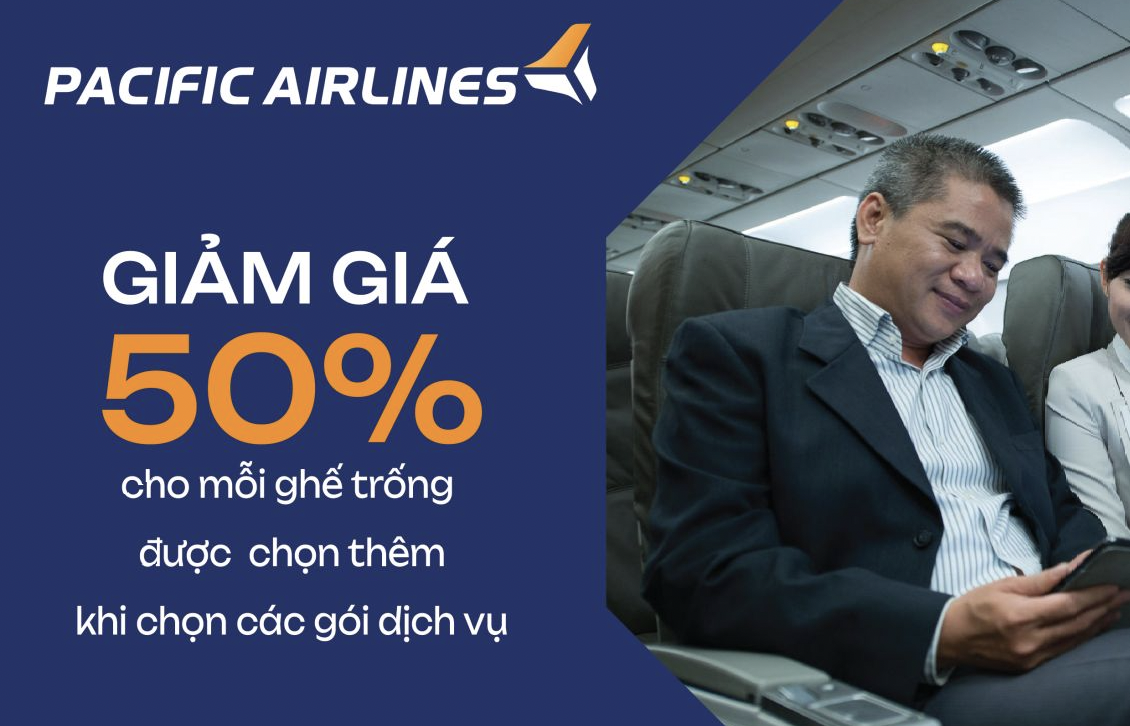Pacific Airlines triển khai dịch vụ bán combo ghế trống tại sân bay