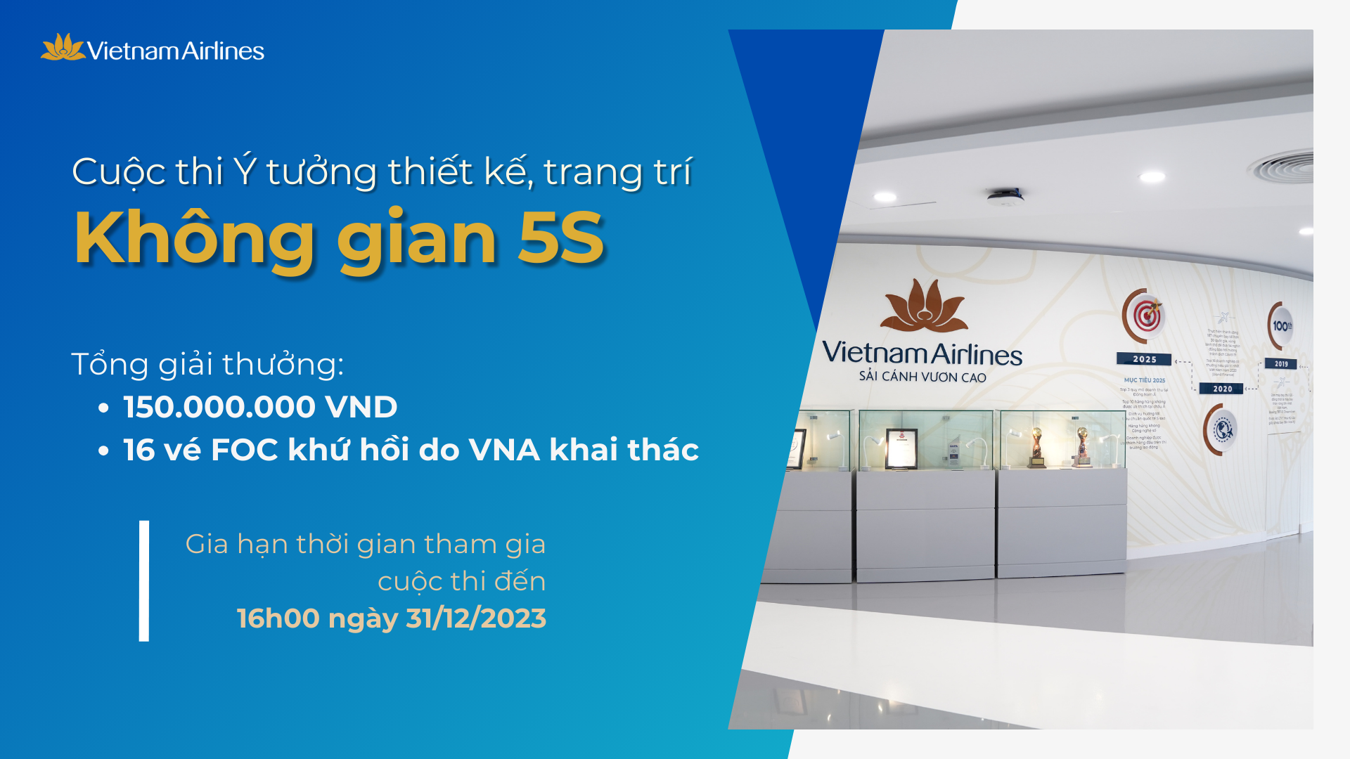 Gia hạn thời gian tham gia cuộc thi “Ý tưởng thiết kế, trang trí Không gian 5S”