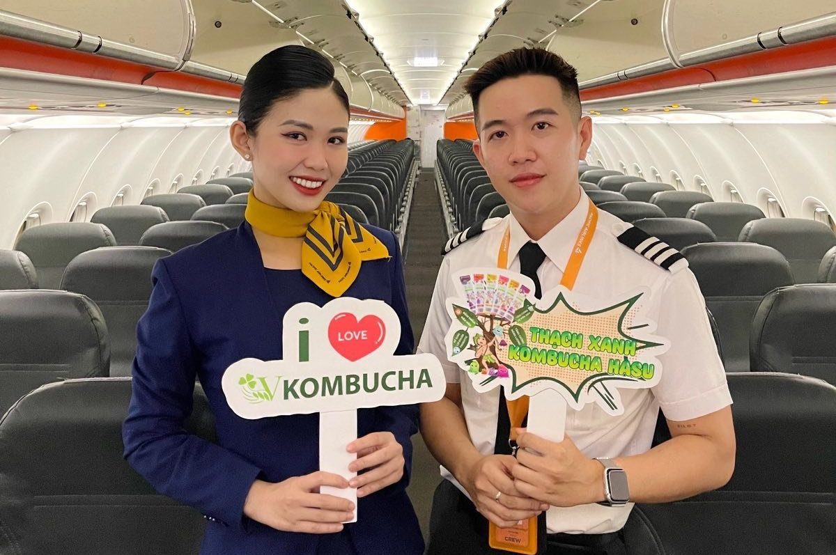 Pacific Airlines triển khai bán thức uống Kombucha trên chuyến bay