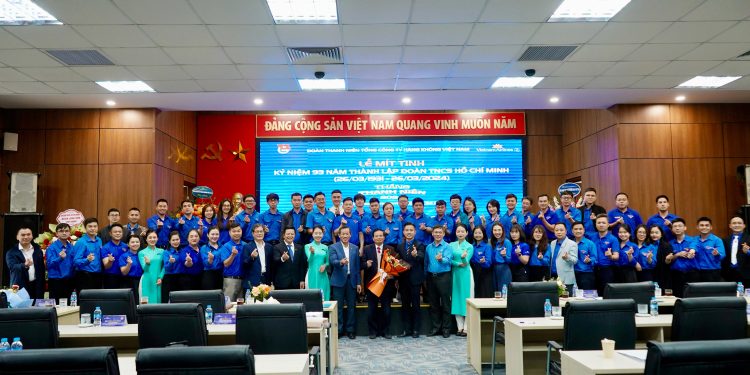 [26/3] Lễ Mít tinh kỷ niệm 93 năm ngày thành lập Đoàn và Hội nghị Đối thoại giữa Cấp uỷ, Ban Lãnh đạo TCT HKVN với ĐVTN năm 2024.