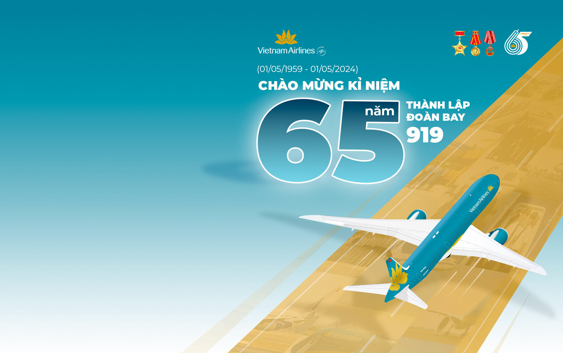 Thay Avatar chào mừng 65 năm thành lập Đoàn bay 919