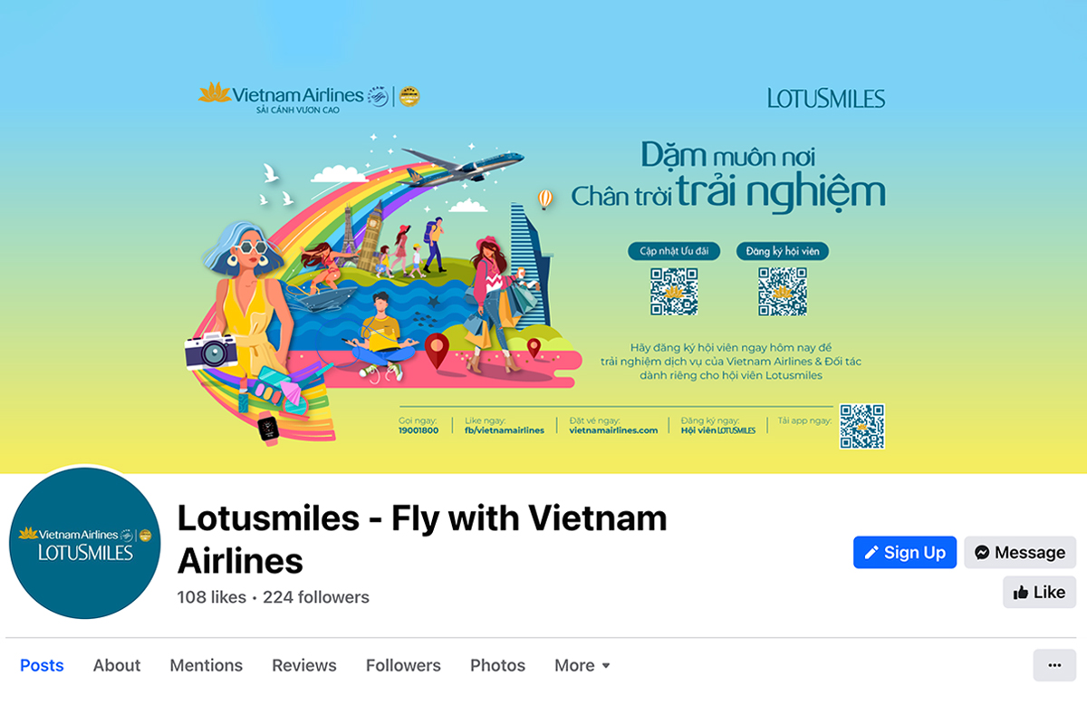Khai trương Fanpage Facebook và Tiktok của Lotusmiles
