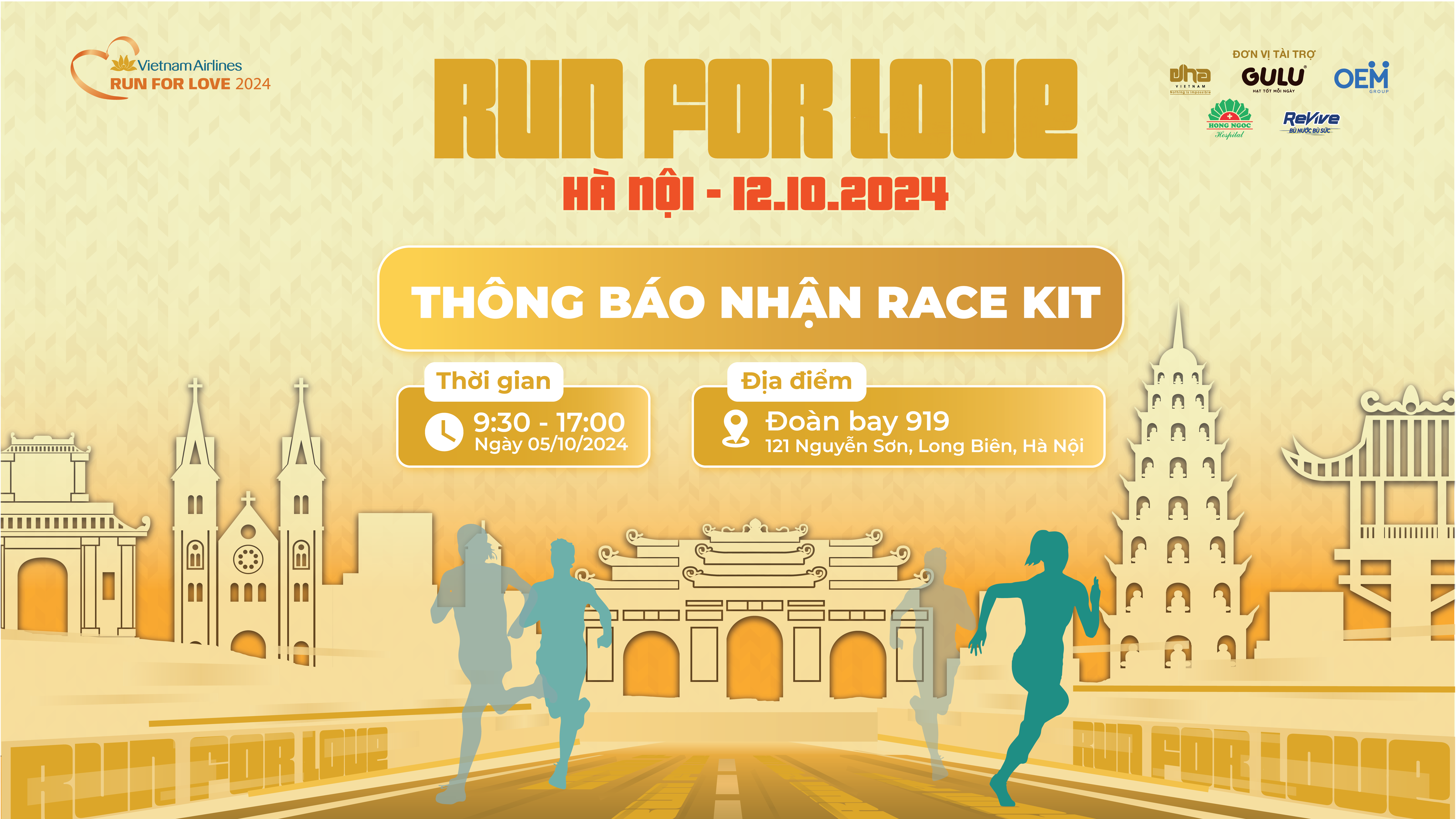 Thông báo lịch nhận BIB giải chạy Run For Love 2024