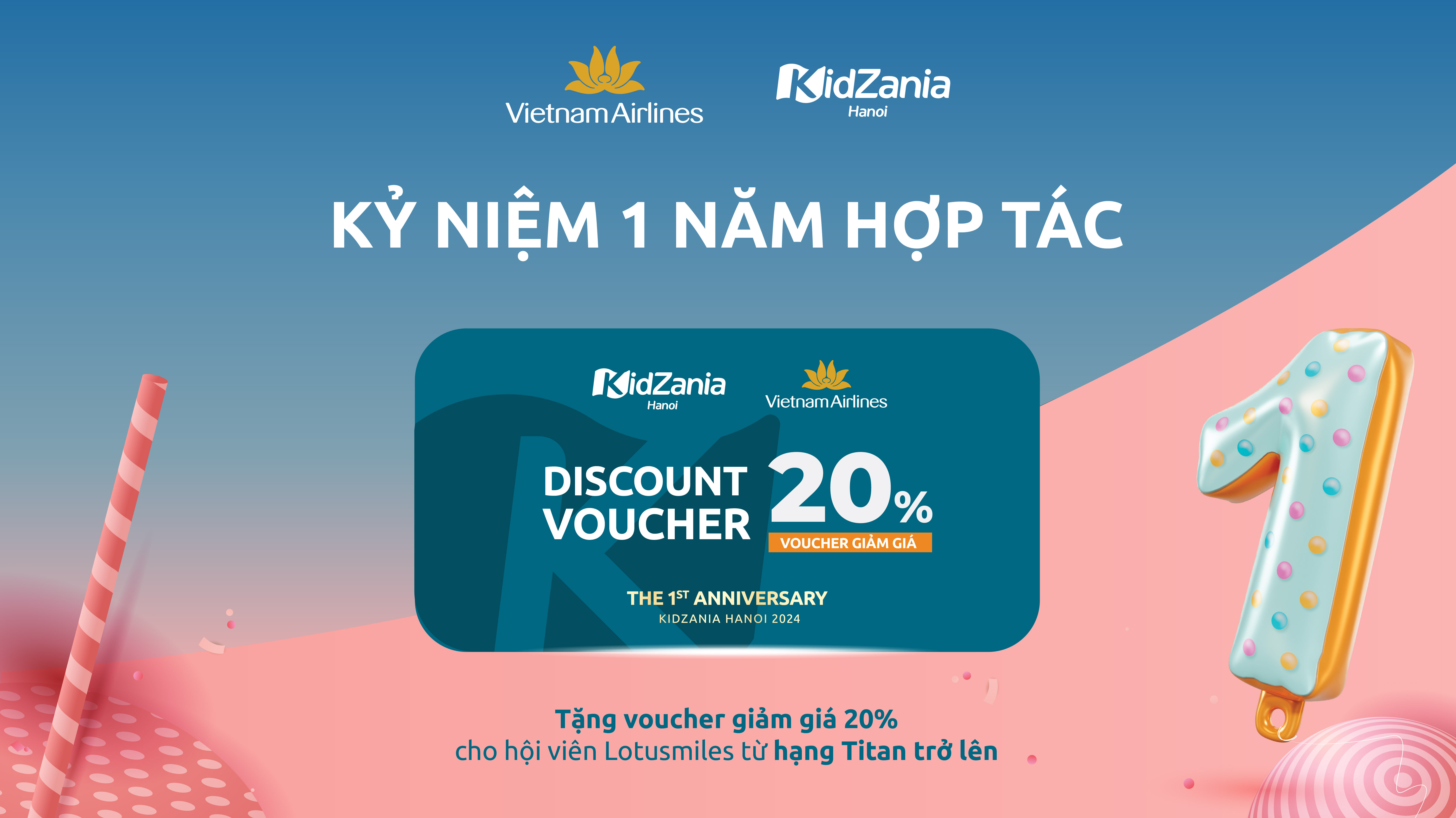 Kỷ niệm 1 năm hợp tác giữa Vietnam Airlines và KidZania Hà Nội