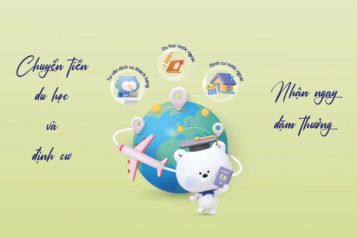 Nhận dặm thưởng khi chuyển tiền du học và định cư
