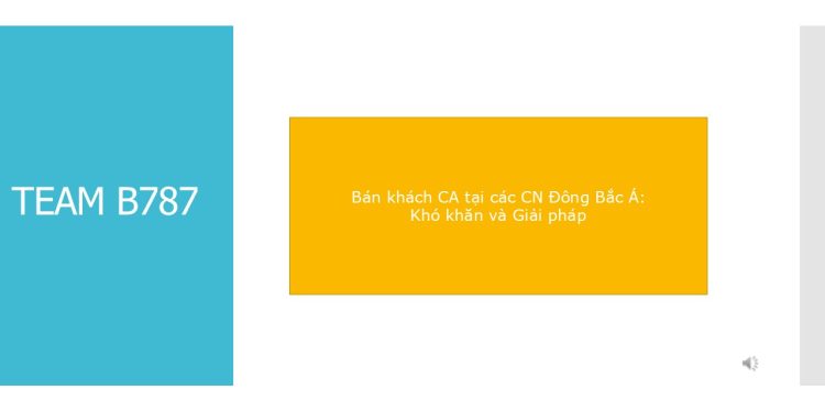 Bảo vệ: Team B787: Khó khăn và các giải pháp CN nước ngoài tăng bán đối tượng khách DT