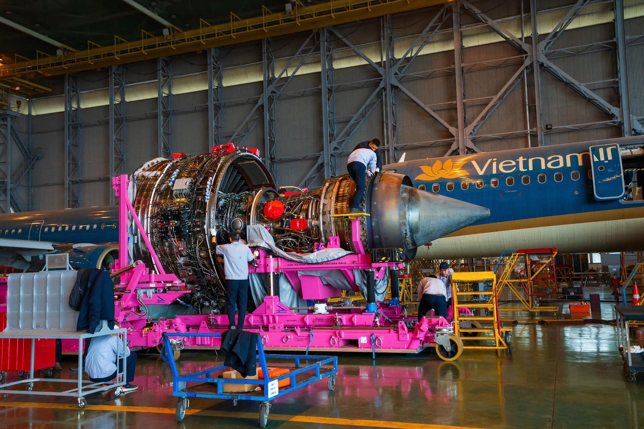 VAECO hoàn thành trước thời hạn việc thay động cơ tàu bay Airbus A350