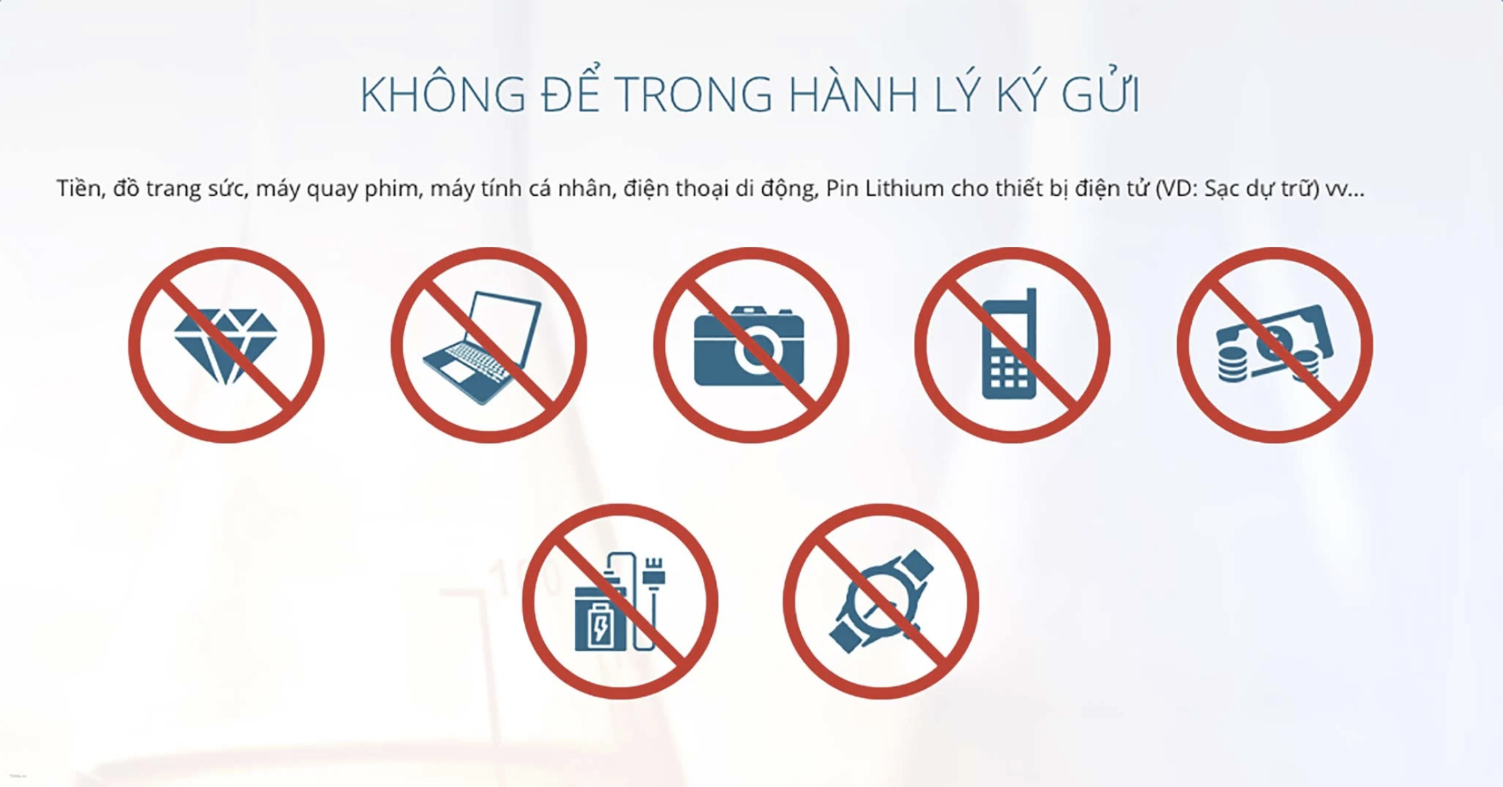 VNA khuyến cáo hành khách về việc mang pin Lithium trong hành lý xách tay