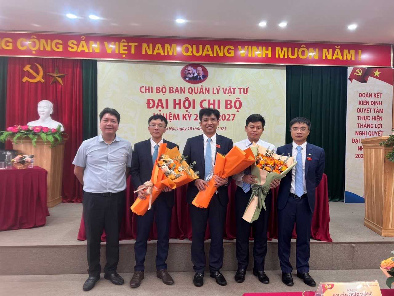 [Hướng tới Đại hội Đảng] Chi bộ Ban Quản lý Vật tư tổ chức thành công Đại hội nhiệm kỳ 2025–2027