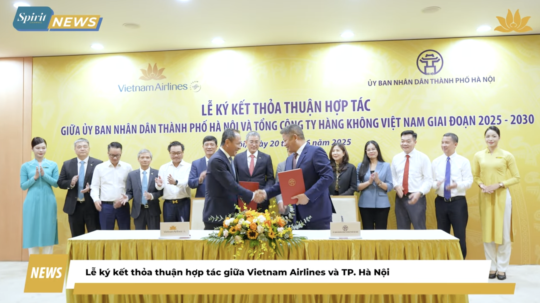 [VNA News] Vietnam Airlines và TP. Hà Nội kí kết thoả thuận hợp tác giai đoạn 2025 – 2030