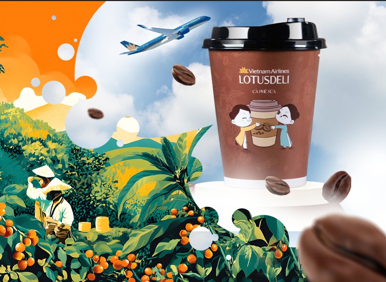 Từ nông sản Việt đến ly cà phê đặc sản đóng sẵn ghi dấu thương hiệu ẩm thực hàng không