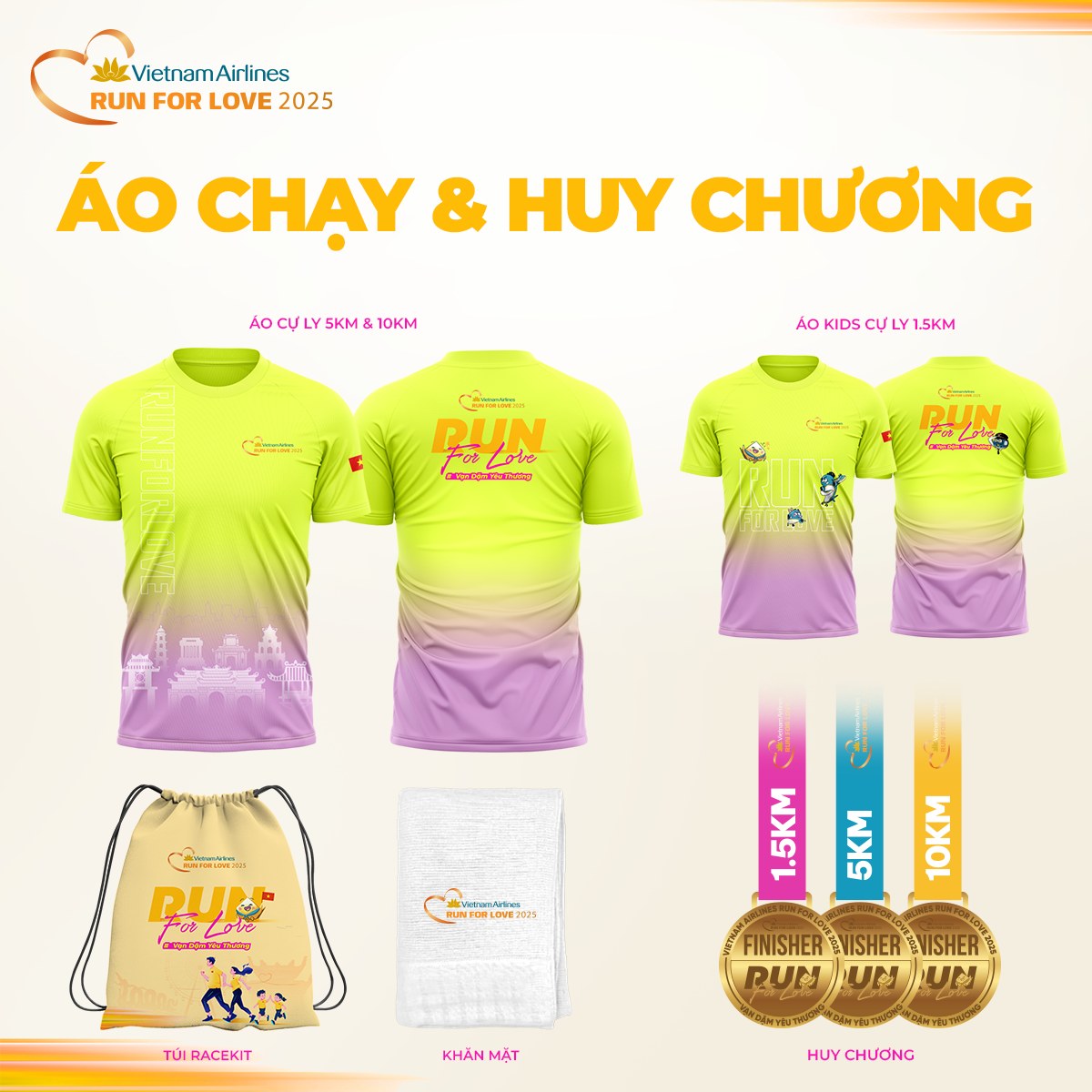 Sức nóng từ bộ Race kit của giải chạy “Run For Love 2025”