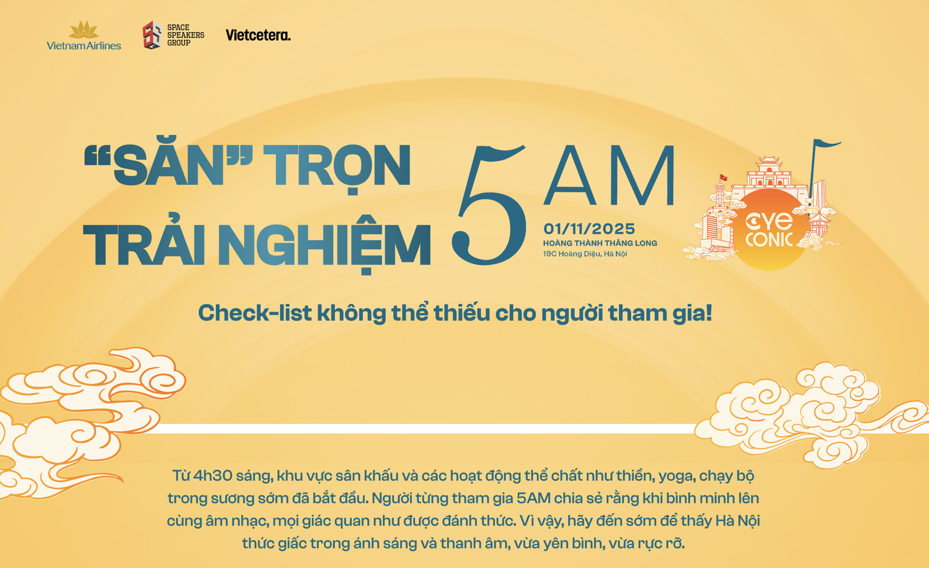 [Infographic] “Săn” trọn trải nghiệm 5AM: Check-list không thể thiếu cho người tham gia!