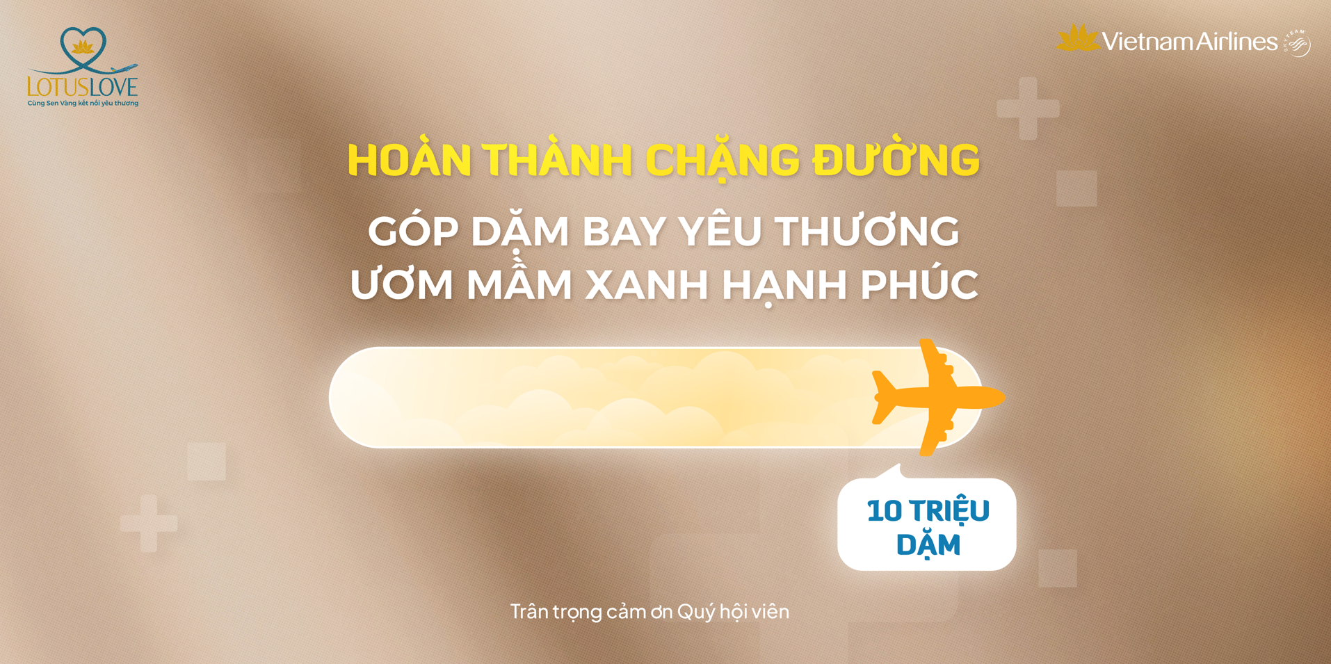 Hội viên Bông Sen Vàng góp 10 triệu dặm bay cùng Vietnam Airlines lan tỏa yêu thương